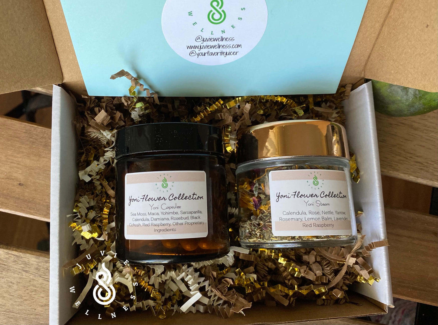 Women' s Wellness Bundle: Yoni Flower Steam and Yoni Flower Capsules - Juvie Wellness Co.