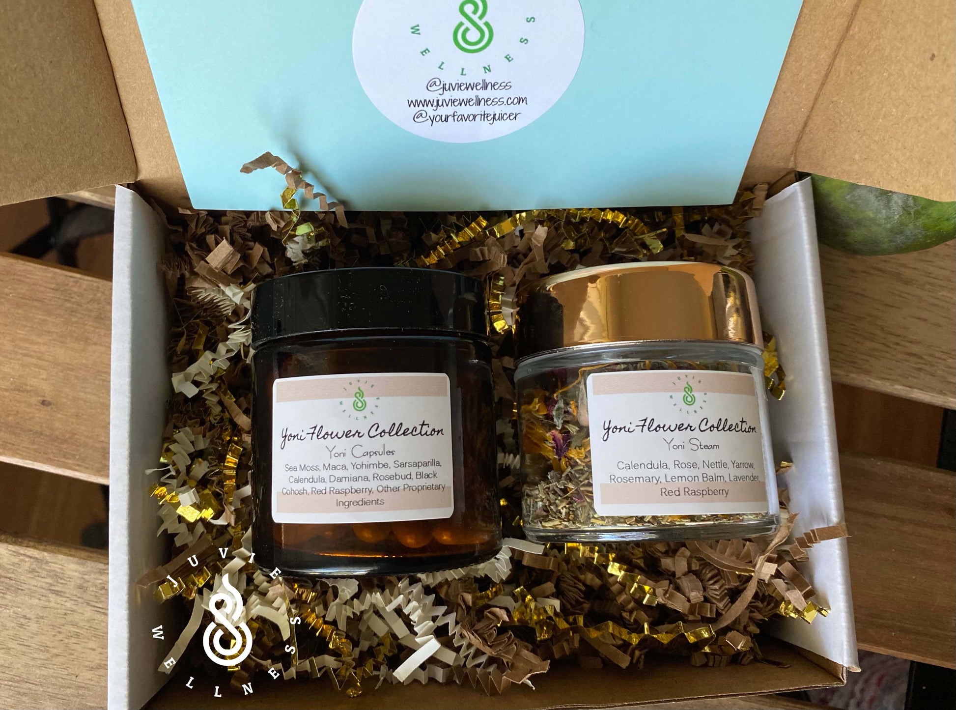 Women' s Wellness Bundle: Yoni Flower Steam and Yoni Flower Capsules - Juvie Wellness Co.